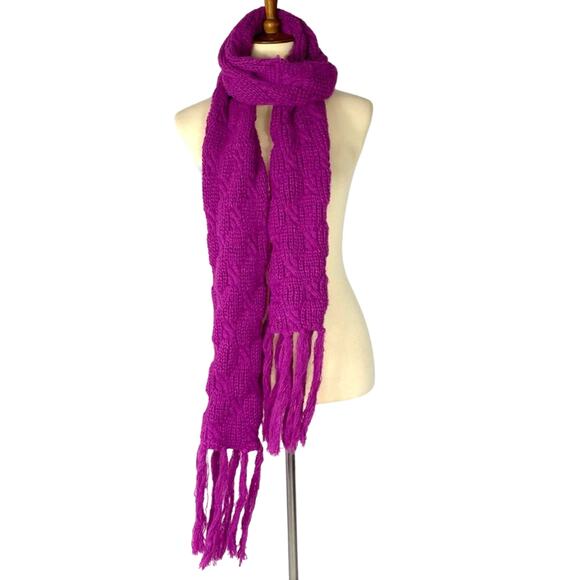 A New Day Purple Shaker Cable Scarf One Size - Picture 1 of 7